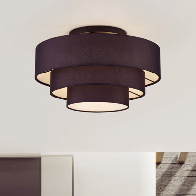 Bainbridge 4 Light Black Extra Large Semi-flush