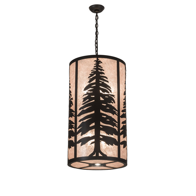 Luminaire suspendu cylindrique 10 lumières