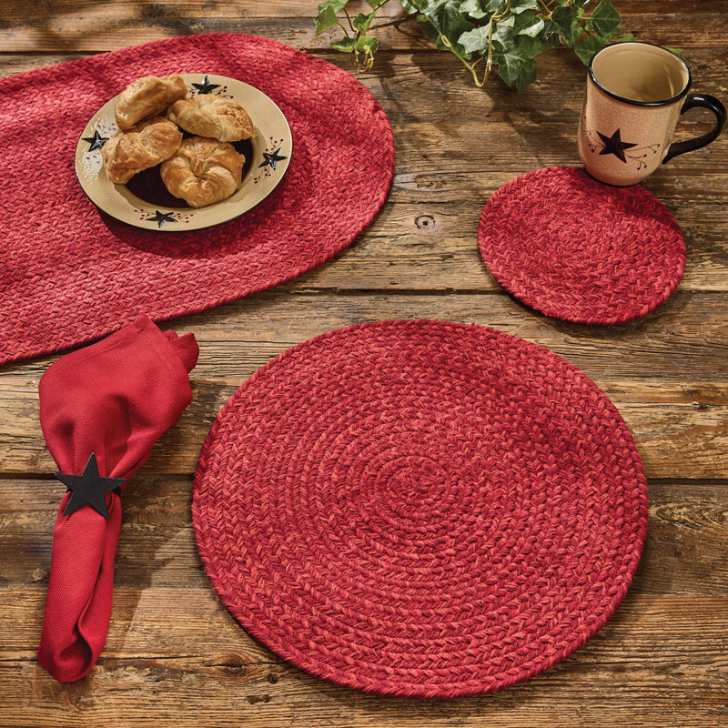 Cilka Dining Linens, 36" Runner, Paprika, Geometric