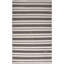 Tapis noir à motif abstrait tissé à plat à la main Perci-26601839