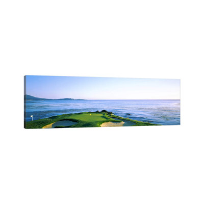 7e trou, Pebble Beach Golf Links, Monterey County, Californie, États-Unis - Estampe numérique sur toile tendue avec châssis