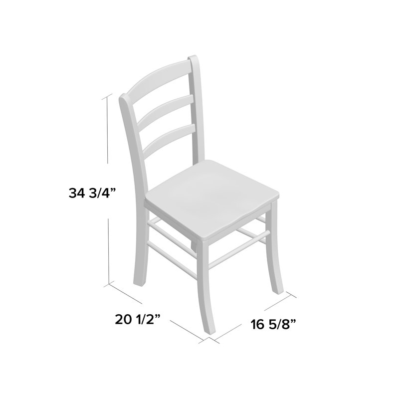 Lindsey Ladder Back Side Chair, Noyer antique