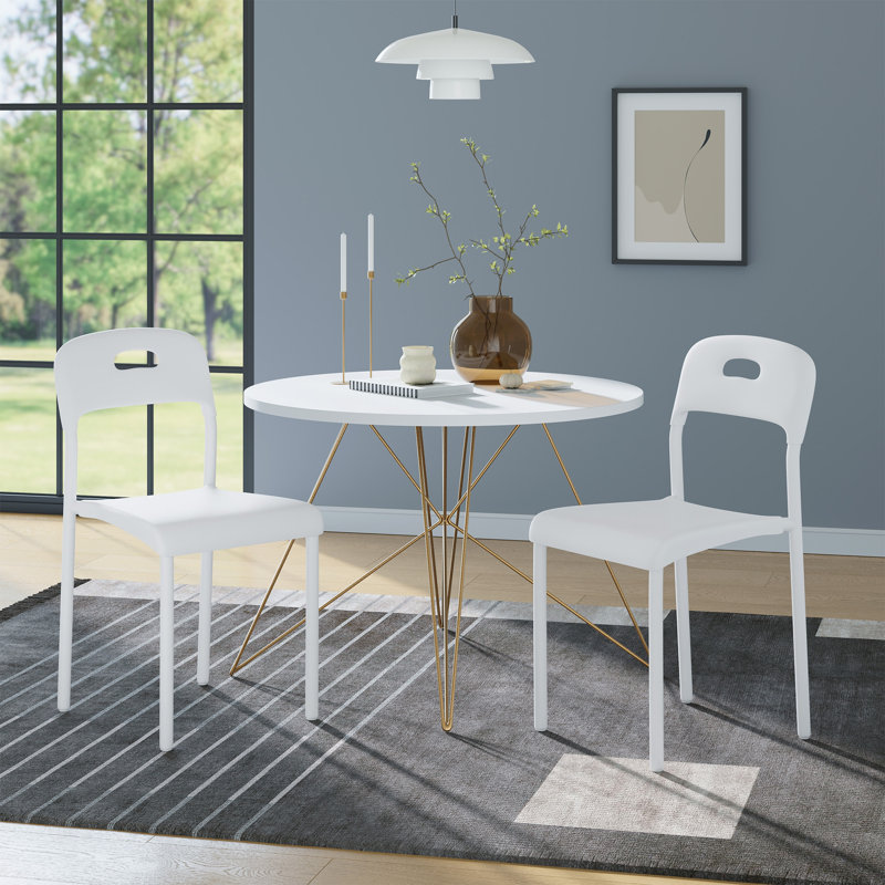 Side Chair, White, White, White