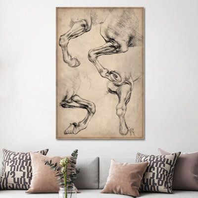 Leonardo's Horse by Leonardo Da Vinci - Wrapped Canvas Painting