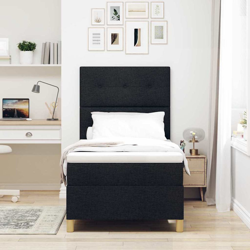 Bed, 80 x 200cm, Black