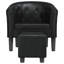 Danaija Faux Leather Barrel Chair with Ottoman-464704441