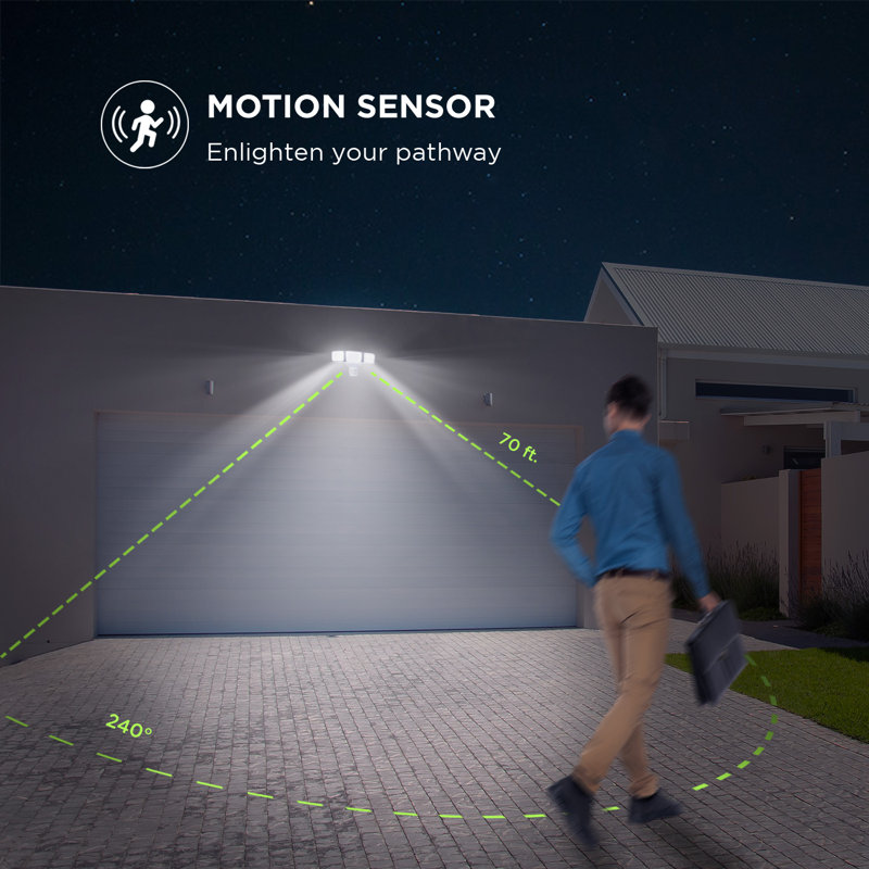 40-Watt LED Dusk to Dawn Outdoor Security Flood Light with Motion Sensor