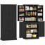 Armoire de rangement de 72 po de hauteur, armoire de rangement avec tablettes réglables, noir