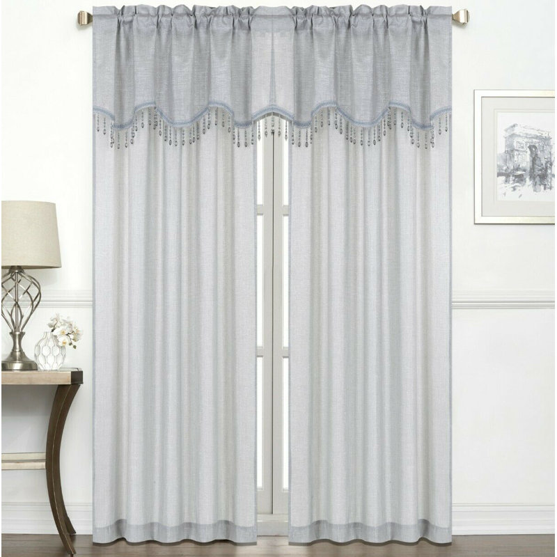 Ramsay Semi Sheer Curtain Pair, Silver