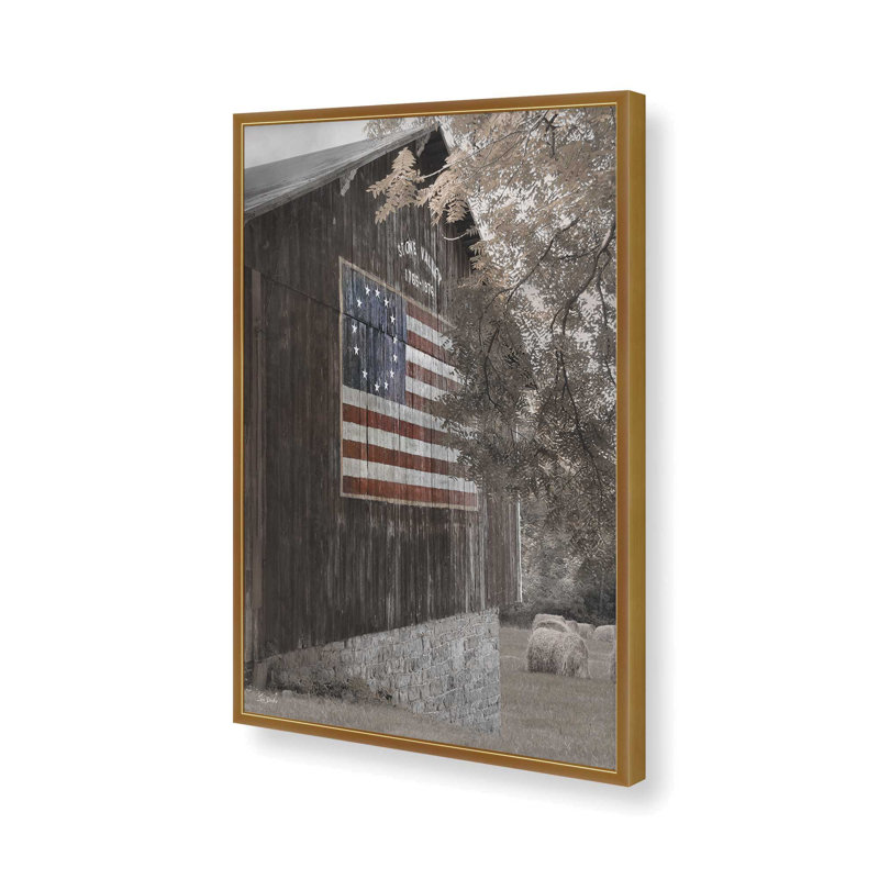 «American Pride» par Lori Deiter, reproduction d'art, 32 W x 48 H, Framed Print, Gold