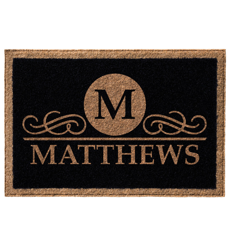 Tapis d'extérieur antidérapant Boutwell 72 x 36, Noir, H 36 po x l 72 po, Oui