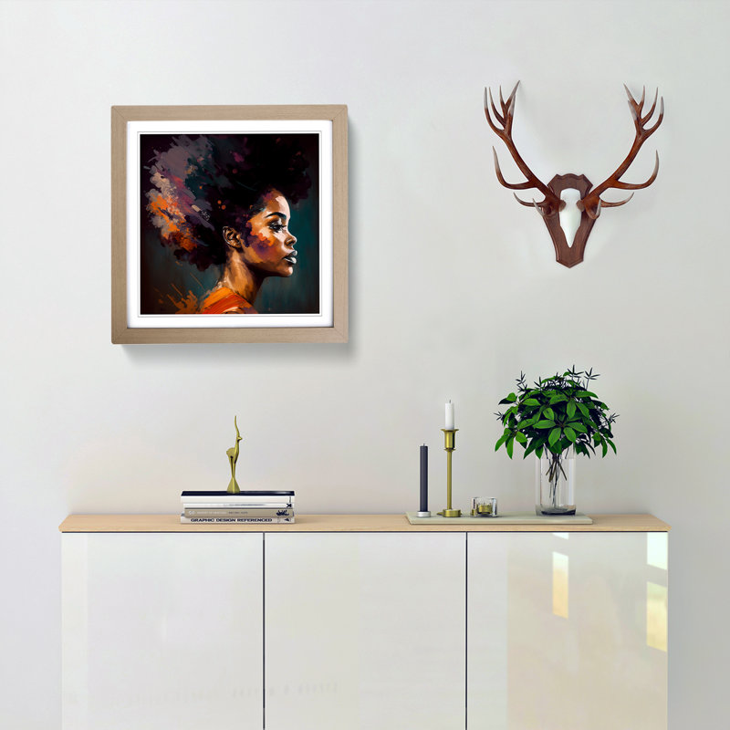 Single Picture Frame Print on Wood, Oak Framed
