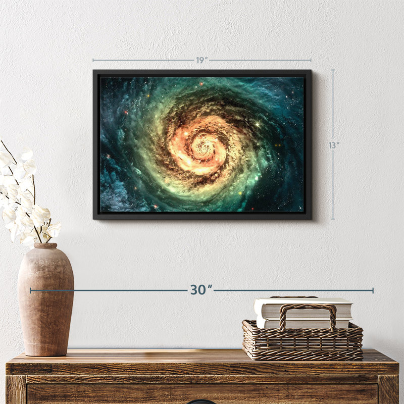 «Spiral Galaxy Canvas Print», H 13 po x l 19 po