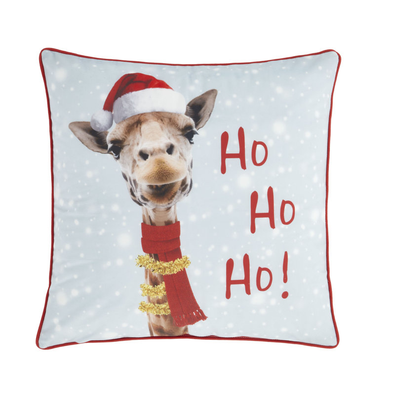Christmas Giraffe 55x55cm Cushion with inner