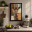 Giraffe in Geometry Modern - Wrapped Canvas-1612865184-1612865189