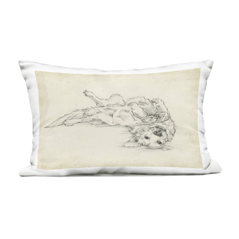 Coussin d'extérieur imprimé Antique