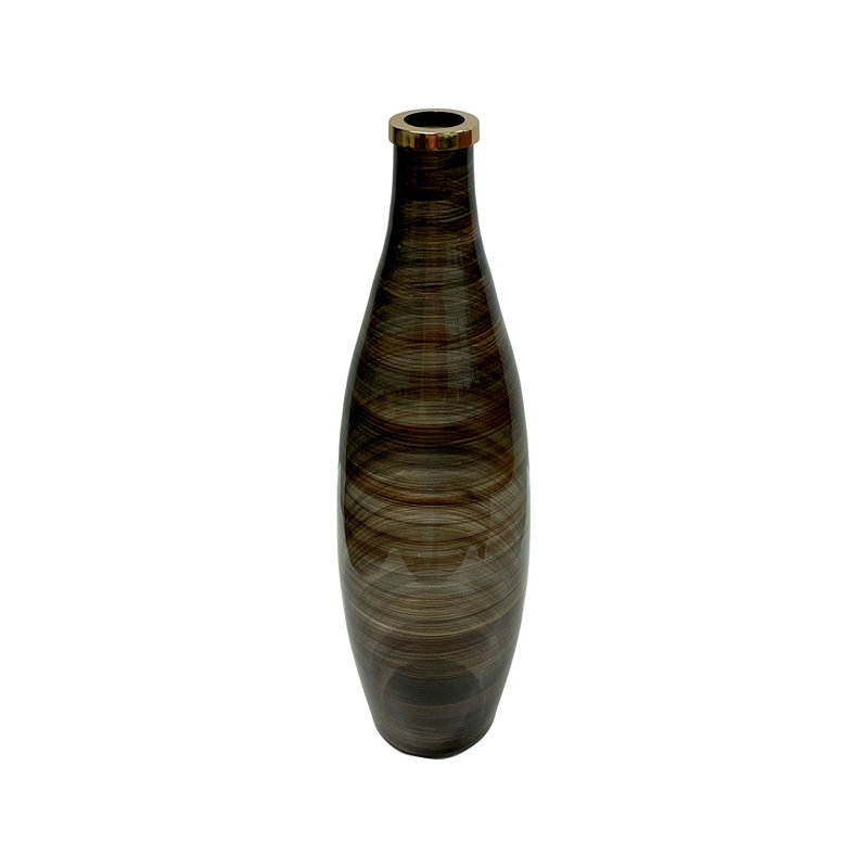 Grand vase en verre Dakota, 6.25" H x 5.75" W x 5.75" D