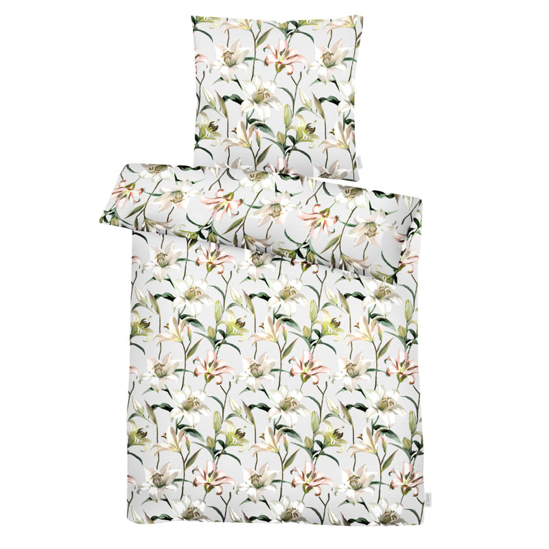 Decorate Your Night Sateen Floral Duvet Cover with Pillow Shams