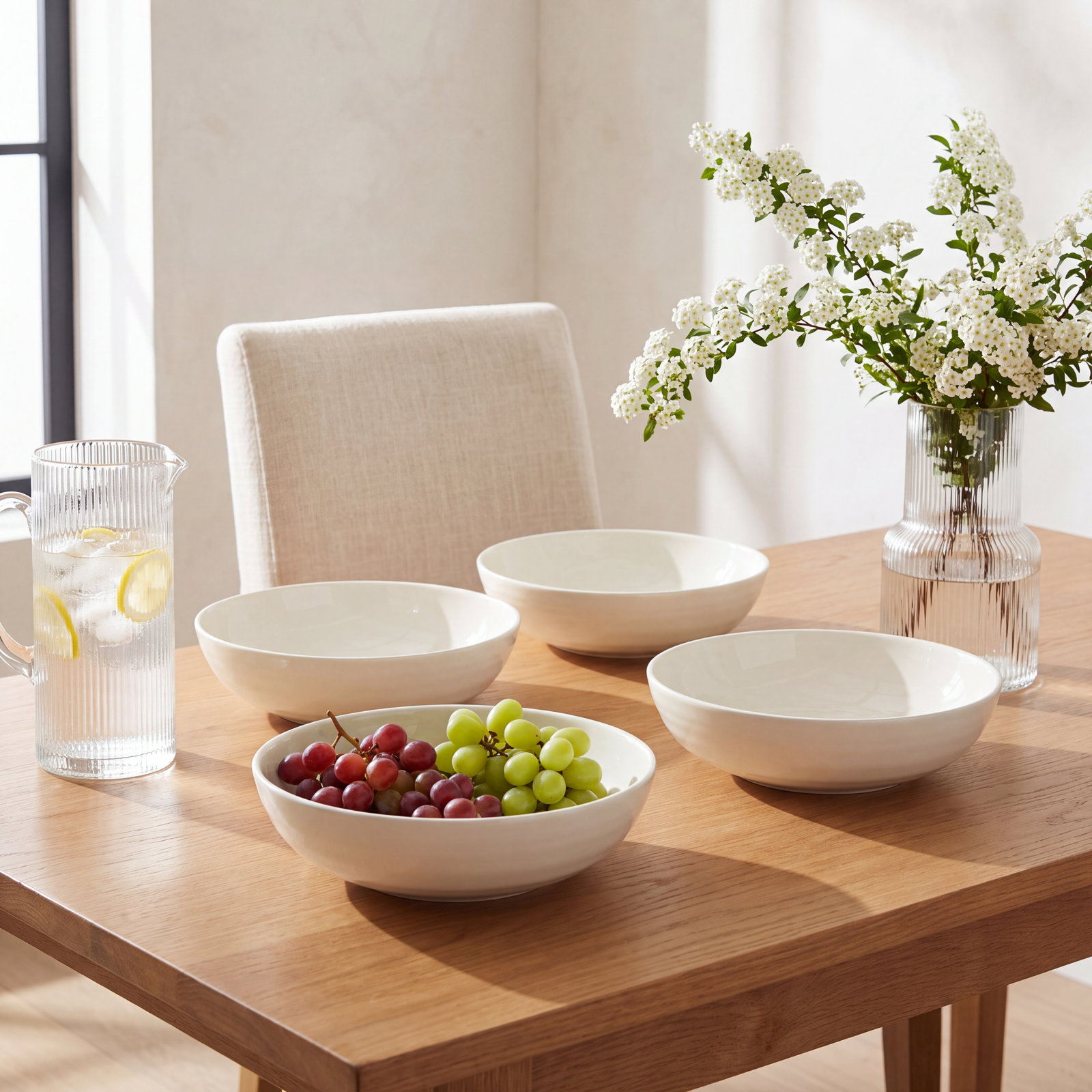 Daniel Smith Porcelain Pasta Bowl, Ivory