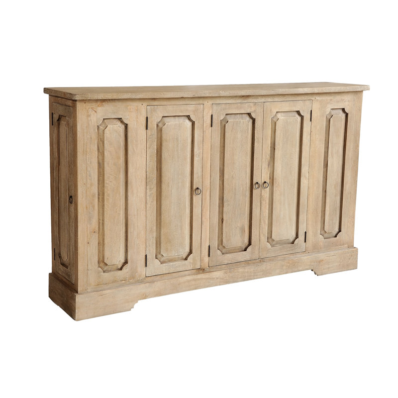 Pannell 72" Wide Mahogany Sideboard, Rustic Mango Gray Wash