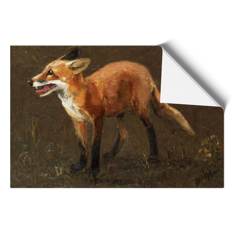 Red Fox by Bruno Liljefors - Frameless Print, 21cm H x 30cm W x 0.1cm D