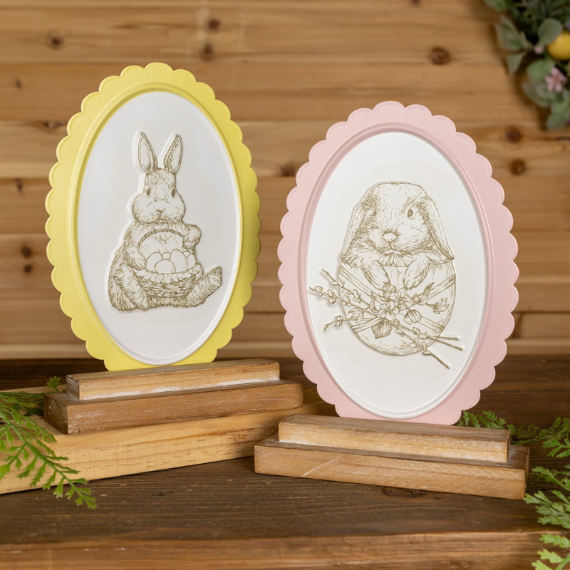 Bunny Embossed Tabletop Décor