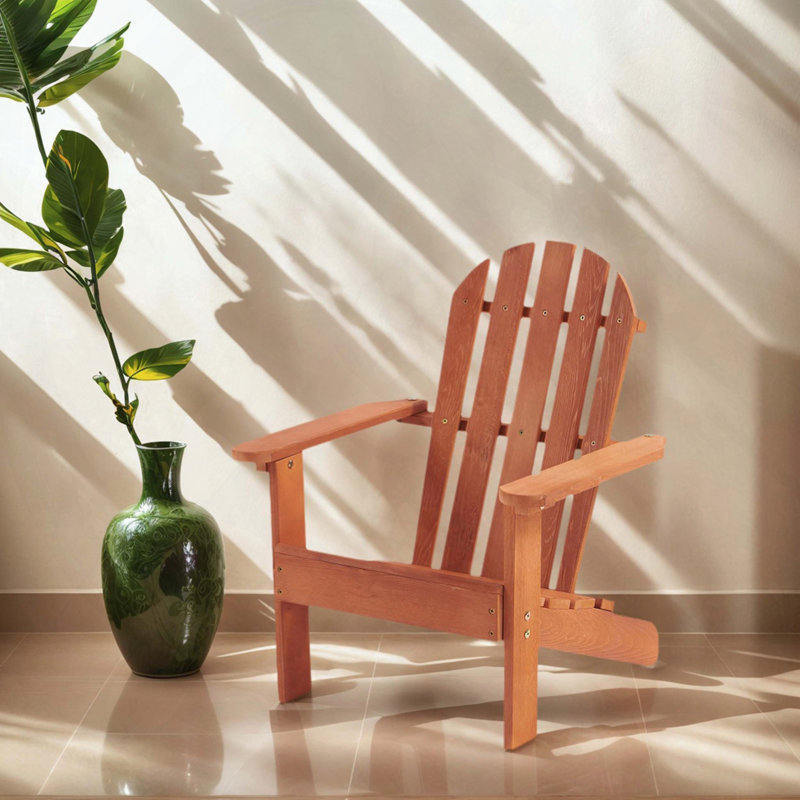 Wooden Kid''s Adirondack Chair – Natural Cedar for Indoor/Outdoor, Ages 3-10