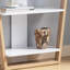 Console contemporaine avec trois tablettes ouvertes