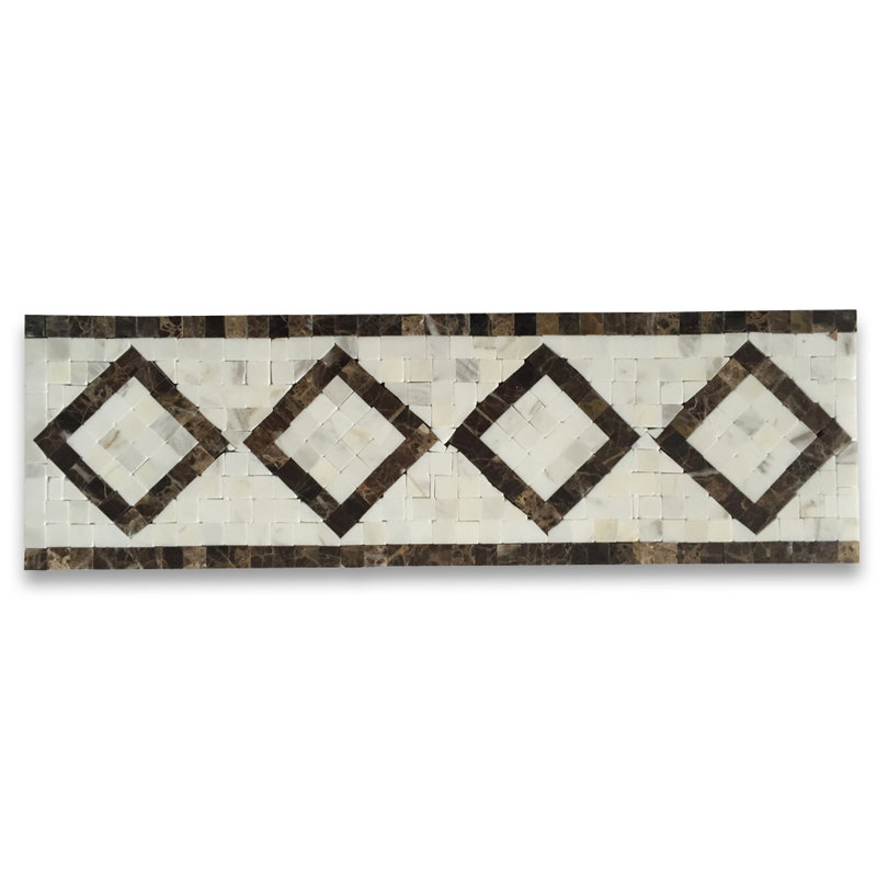 4" x 14" Marble Mosaic Sheet Wall Floor Use Tile