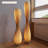 Beige + Silver Manufactured Wood + Iron Free form Floor Lamps-1929854191