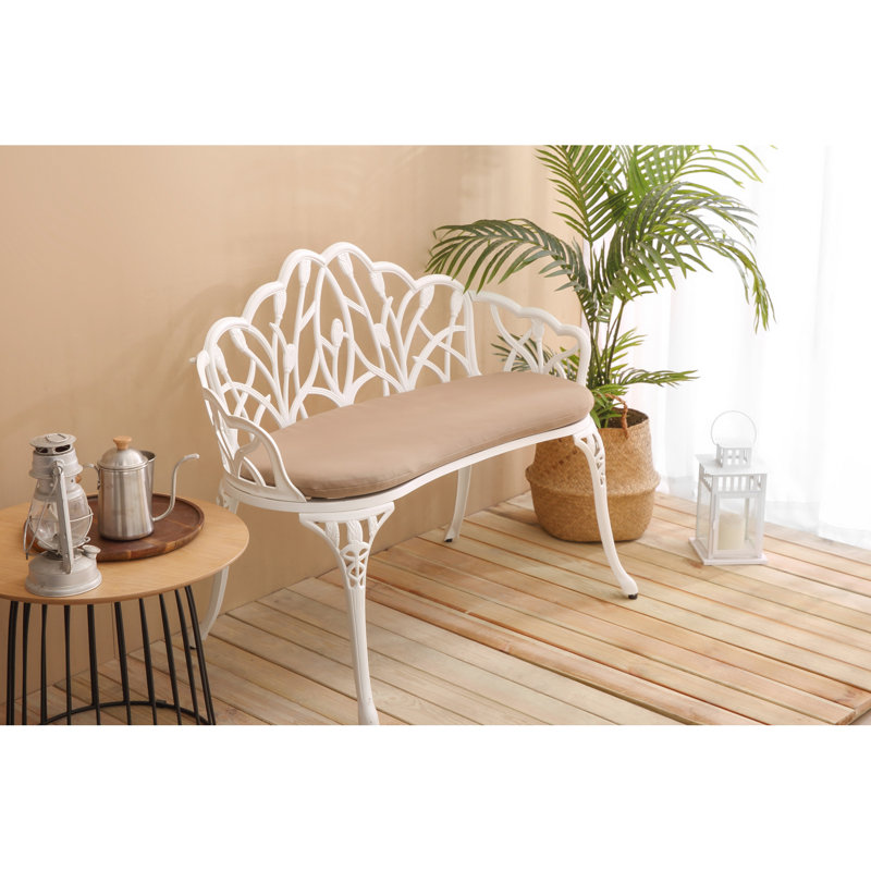 Banc de jardin avec accents floraux pour la terrasse et le jardin