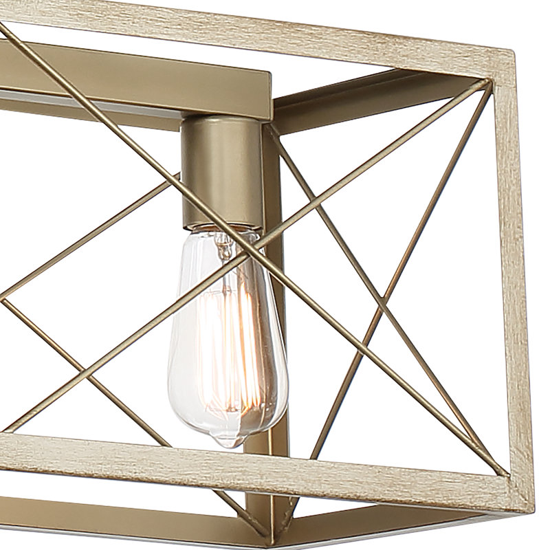 Darlington 7 - Light Kitchen Island Steel Dimmable Chandelier, French Ash, French Ash