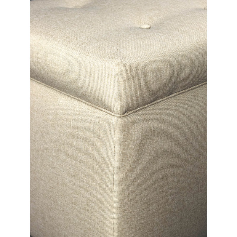 Ayleen Upholstered Storage Bench, Sand