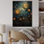 Astrologie du zodiaque harmonie pointillisme sur bois-390096514