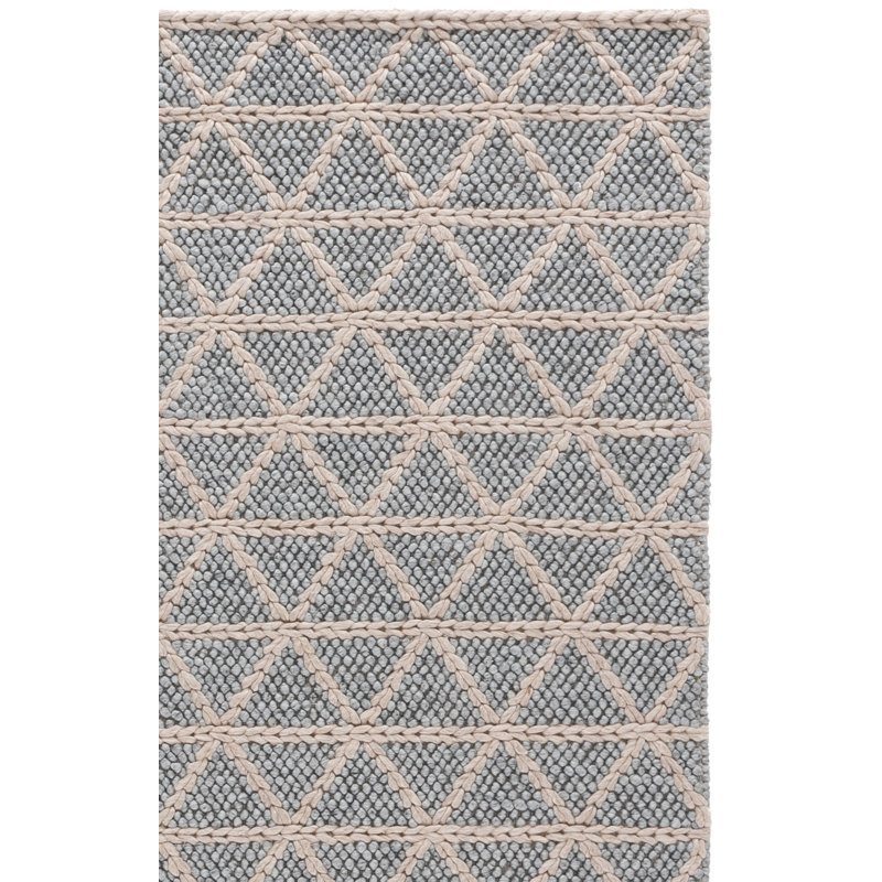 Laine tissée à la main Natura Coton Tapis d'intérieur recyclé à chevrons P.E.T, Rectangulaire 8 pi x 10 pi
