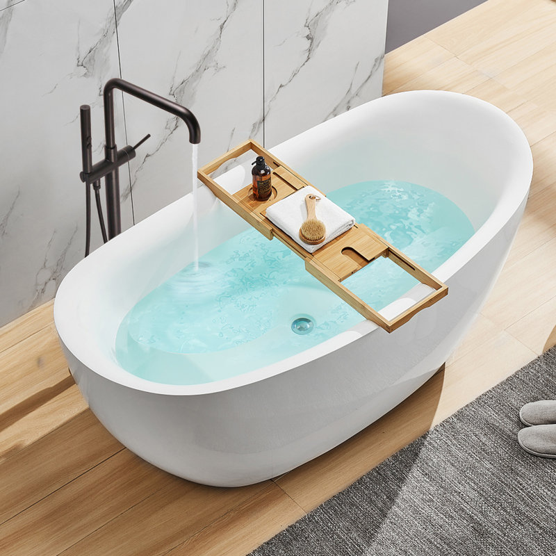 Single Handle Floor Mounted Freestanding Tub Filler with Brass Two-Function Handshower and Diverter, Matte Black