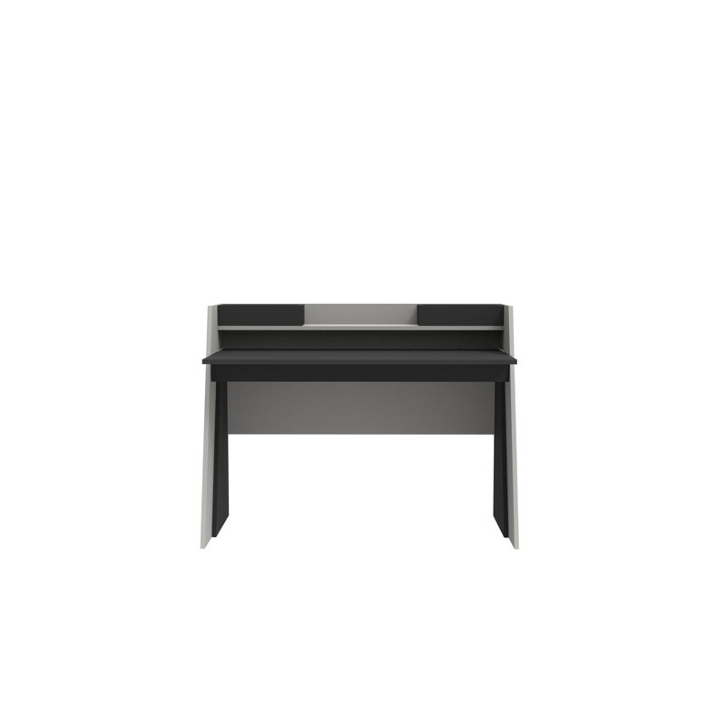 Tracee Geometric Writing Desk, Anthracite/White