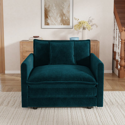 Fauteuil rembourré, canapé en tissu de chenille, pour le salon 