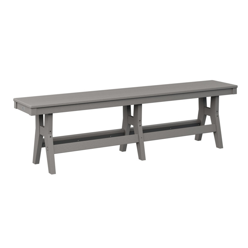 Banc de comptoir d'extérieur régulier Harbor, Gris clair, H 18 po x l 66 po x P 12,5 po