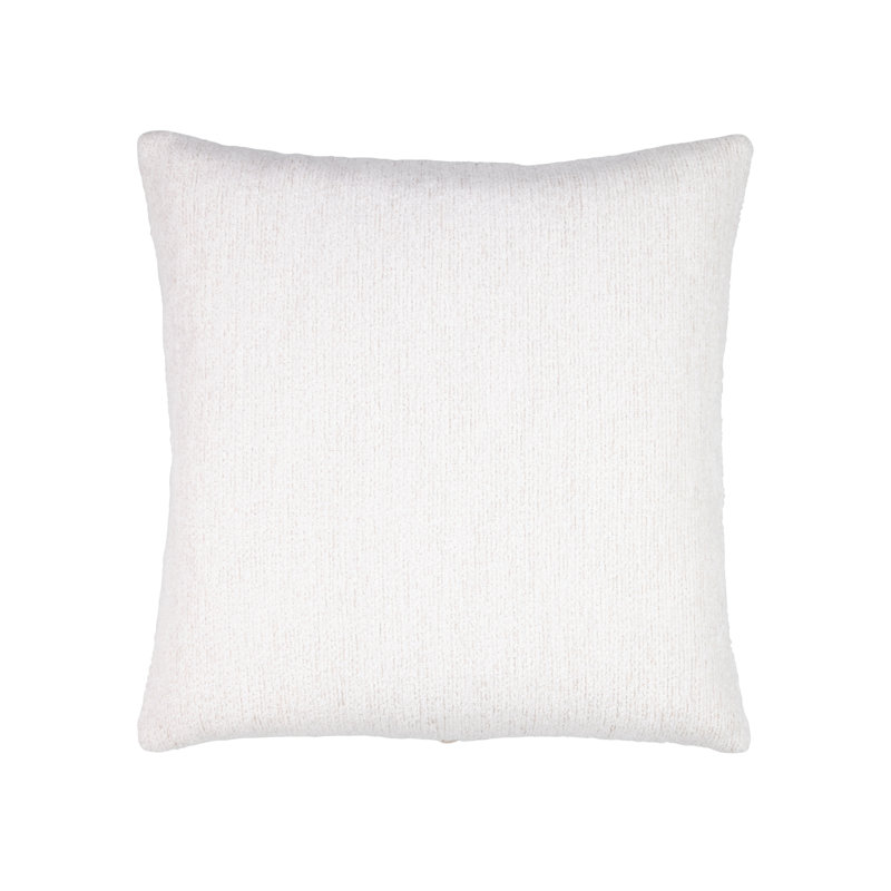 Distinct Indoor/Outdoor Pillow Cover & Insert, 20" H x 20" W, Cream, Square