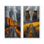 Ensemble de 2 pièces d'art mural gris et jaune Power I-1521220501-1521220490-1521220488