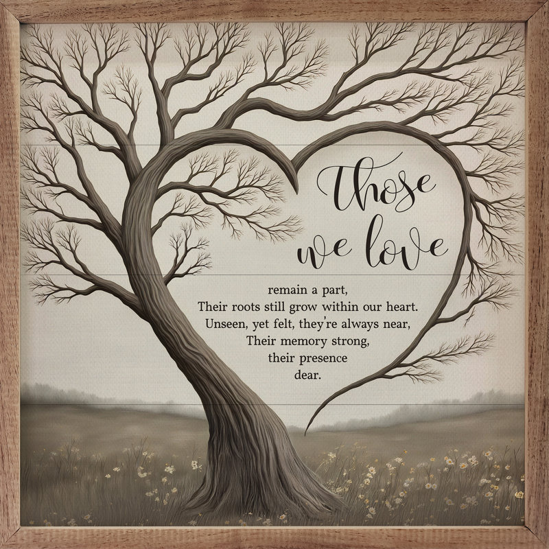 Ceux que nous aimons cœur arbre, H 12 po x l 12 po