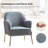 Cleo 26" Wide Contemporary Chair with Recessed Arms-371758562