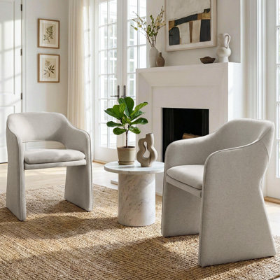 Chaise d'appoint rembourrée et imperméable en tissu