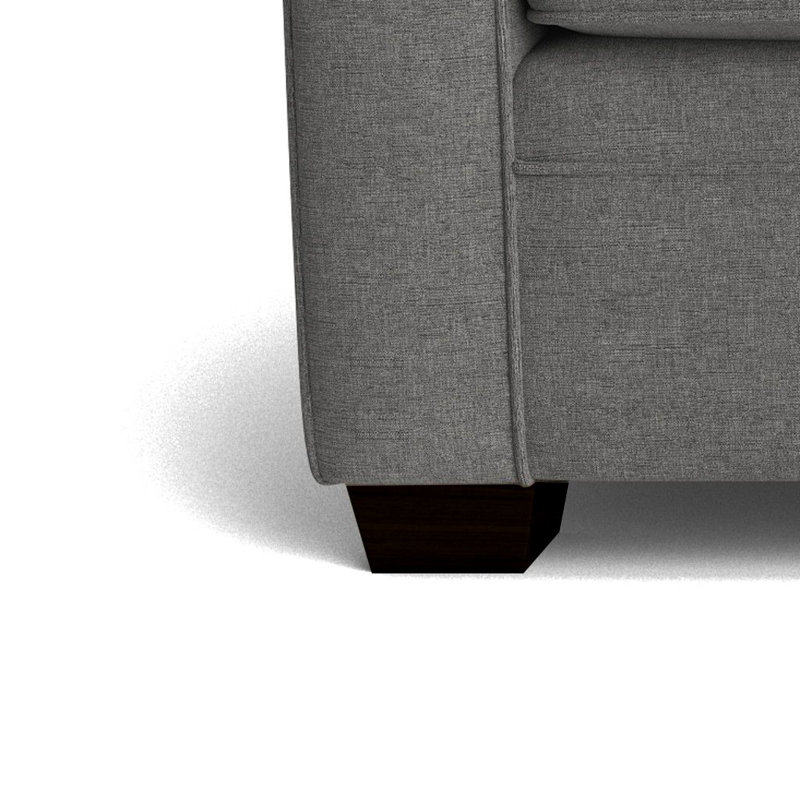 Quaker Upholstered 76'' Sofa, Espresso, Bennett Charcoal Performance
