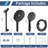 Matte Black High Pressure Dual Shower Head Combo With 9-Mode Handheld And 79" Hose-122807760