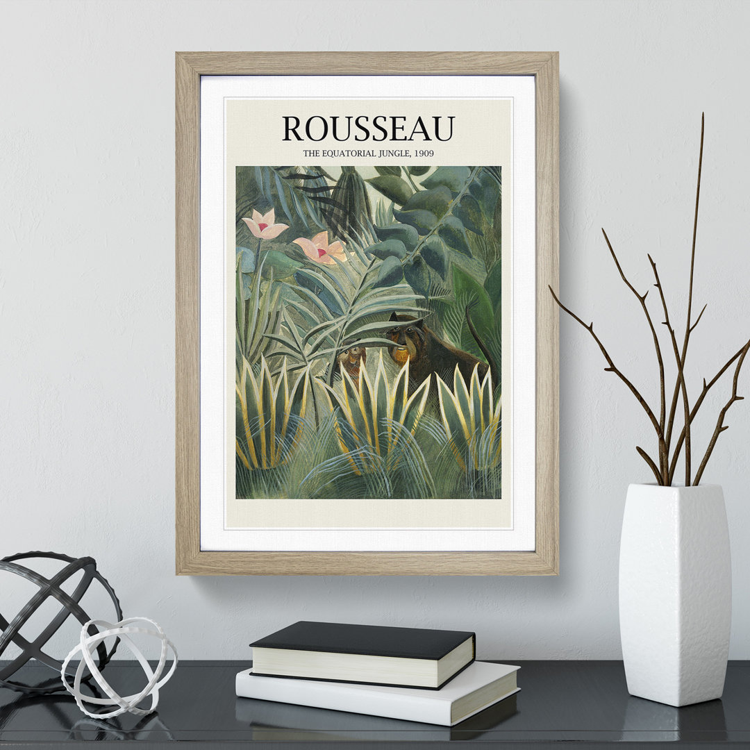 The Equatorial Jungle by Henri Rousseau - Framed Print