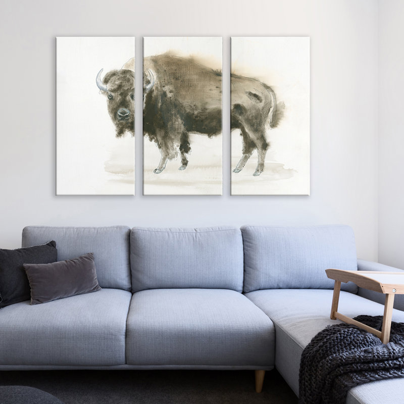 « buffalo bill », reproduction d’art sur toile tendue, H 8 po x l 12 po x P 0,75 po