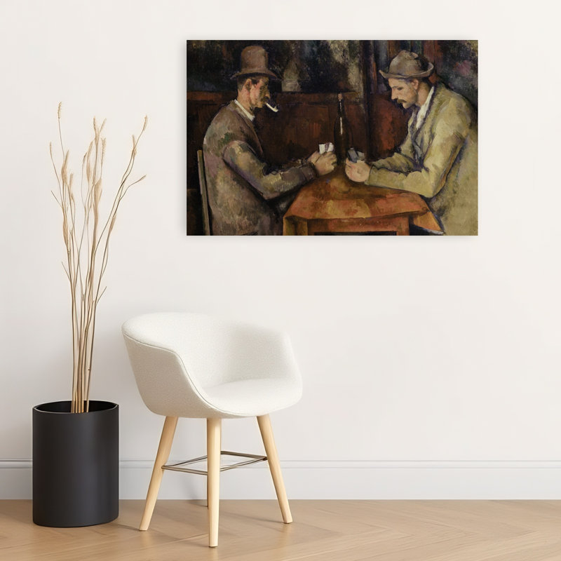 Les Joueurs de cartes, 1893-1896, estampe d'art mural contemporain abstrait impressionniste de Rose Mountain