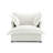 Plush Beige Upholstered Chenille Accent Chair with Oversized Cloud Cushions-346721709